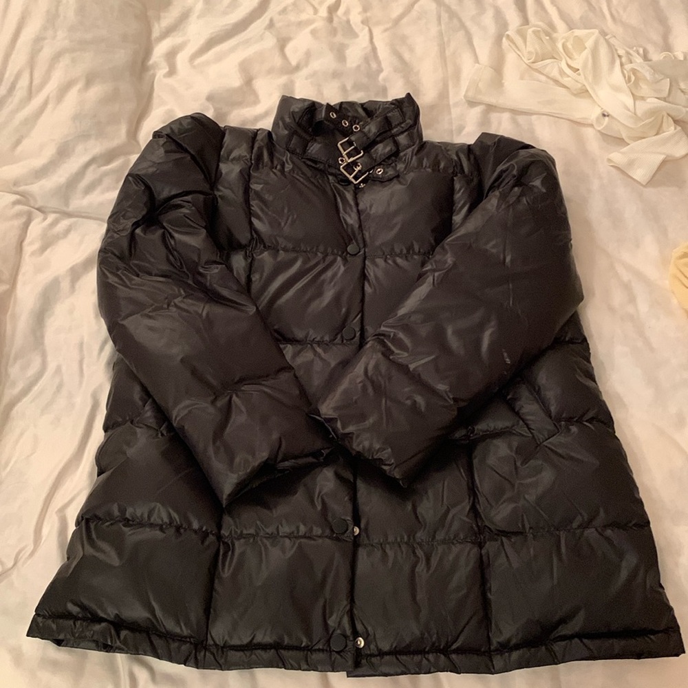 Medium length down jacket